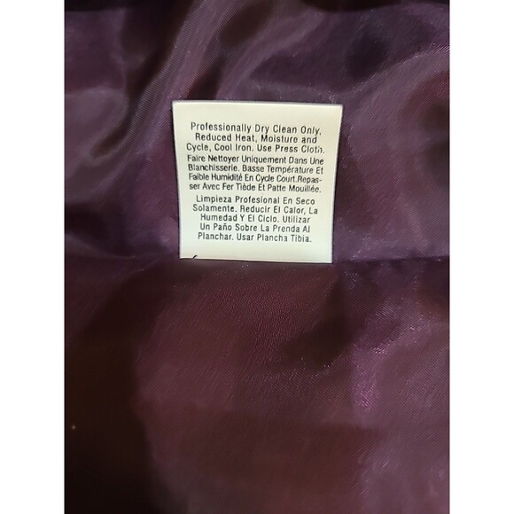 Vintage Y2K Womens 12  Silk Floral Over Coat Jacket & Pants  Suit Purple Fairy - Picture 8 of 16